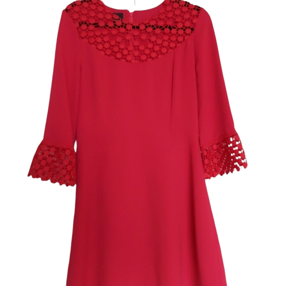 Pinko Red Embroidered Red Dress Size 6